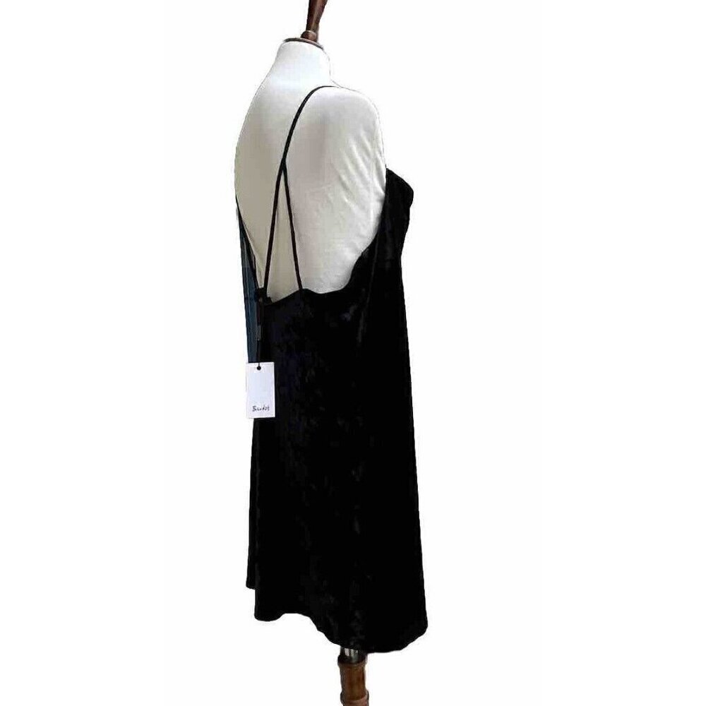 Bardot Womens Black Velour Velvet Slip Strappy Mini Dress Size L / 10 US - Picture 14 of 16